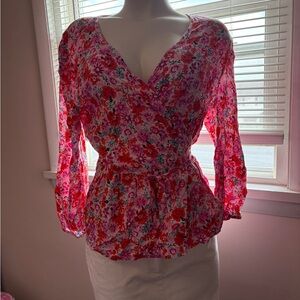 Lucky Brand Vibrant Floral Blouse